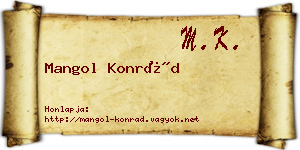 Mangol Konrád névjegykártya